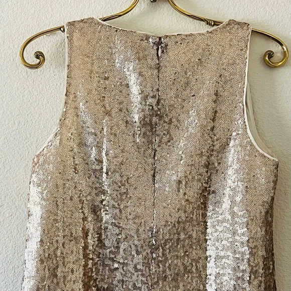 Zoe by Rachel Zoe gold blush sequin top - Picture 3 of 4